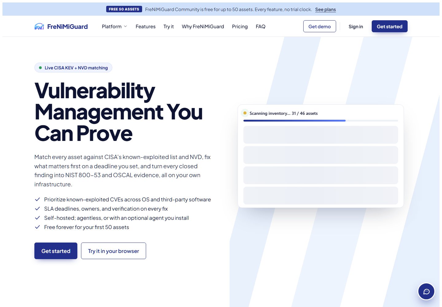 FreNiMiGuard public product website preview